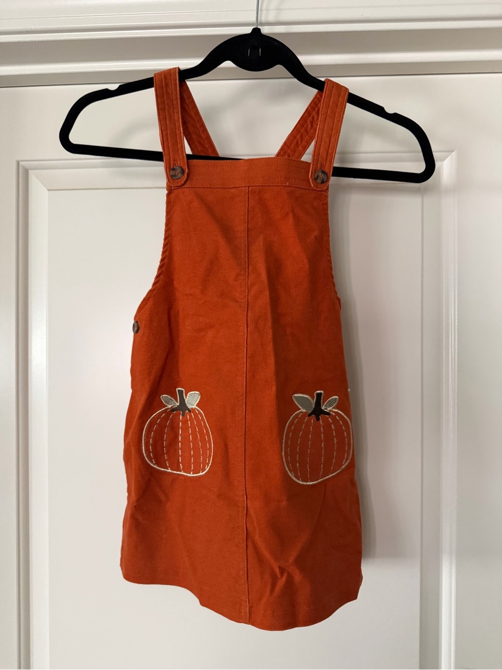 Isaac Mizrahi Orange Corduroy Pumpkin Pinafore Dress